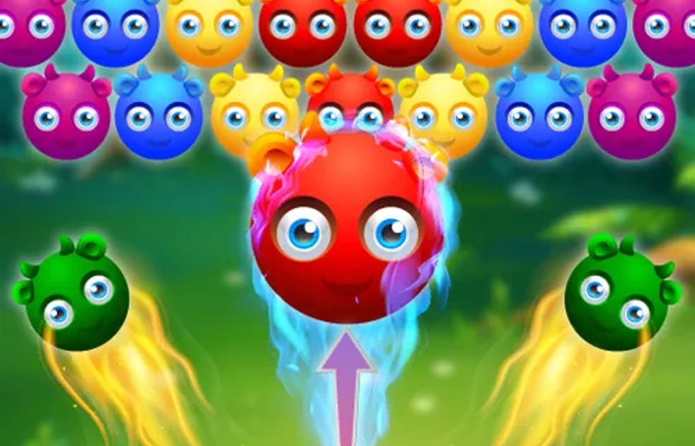 Cute Monster Bubble Shooter